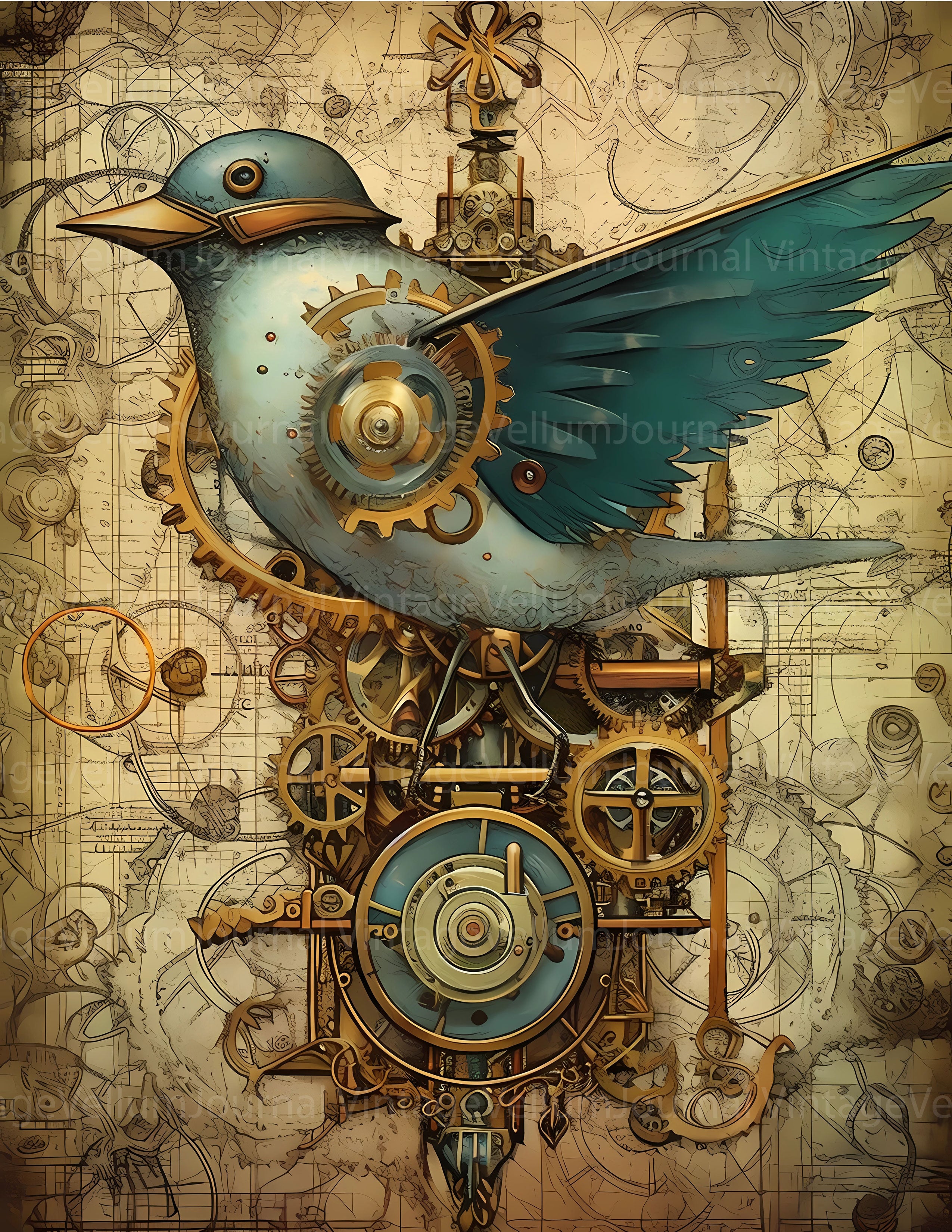 Steampunk Items Junk Journal Pages - CraftNest