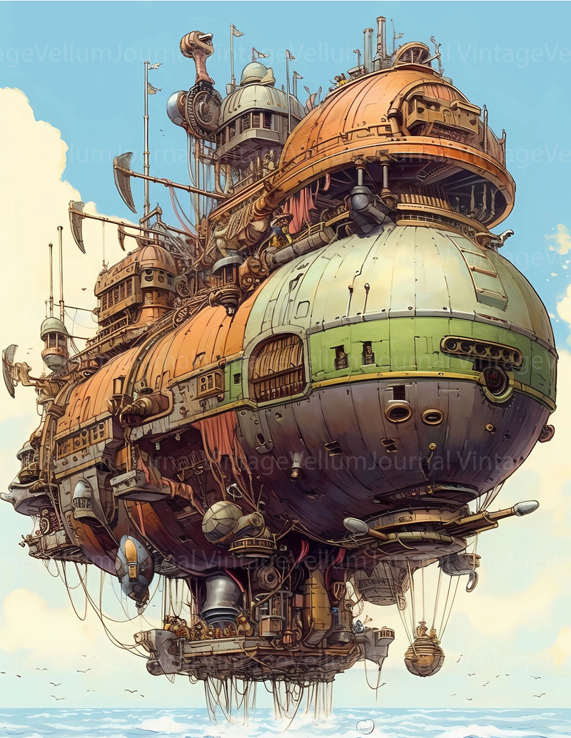 Steampunk Airship Junk Journal Pages - CraftNest