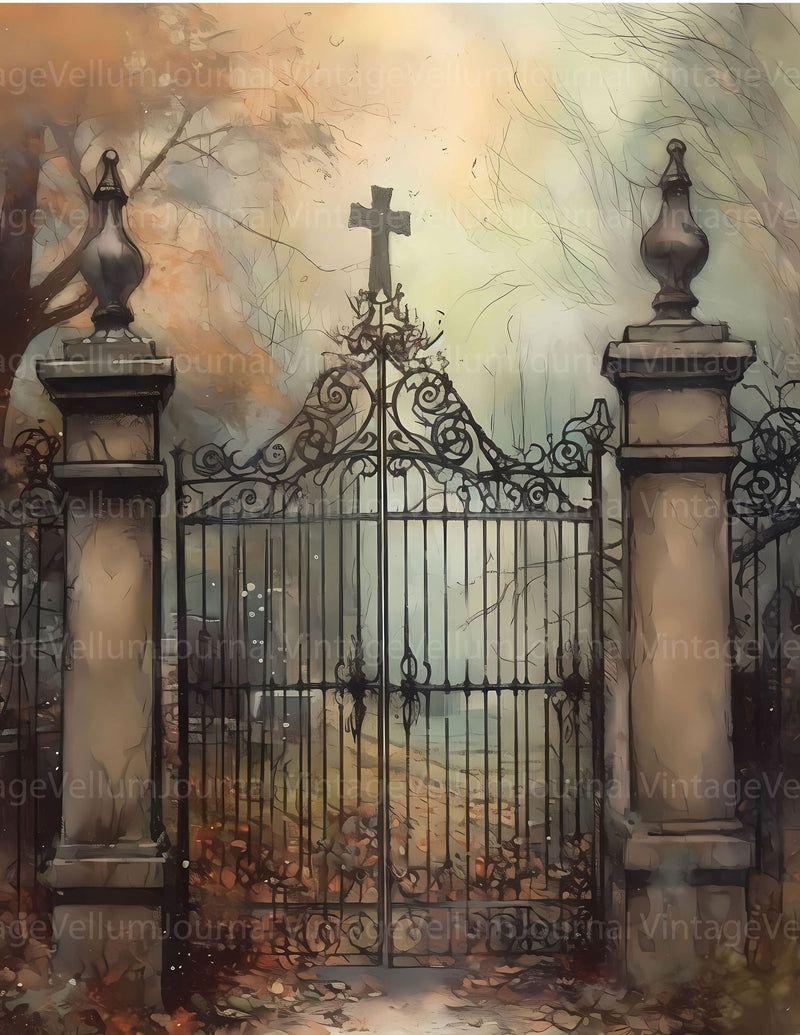 Graveyards Junk Journal Pages - CraftNest