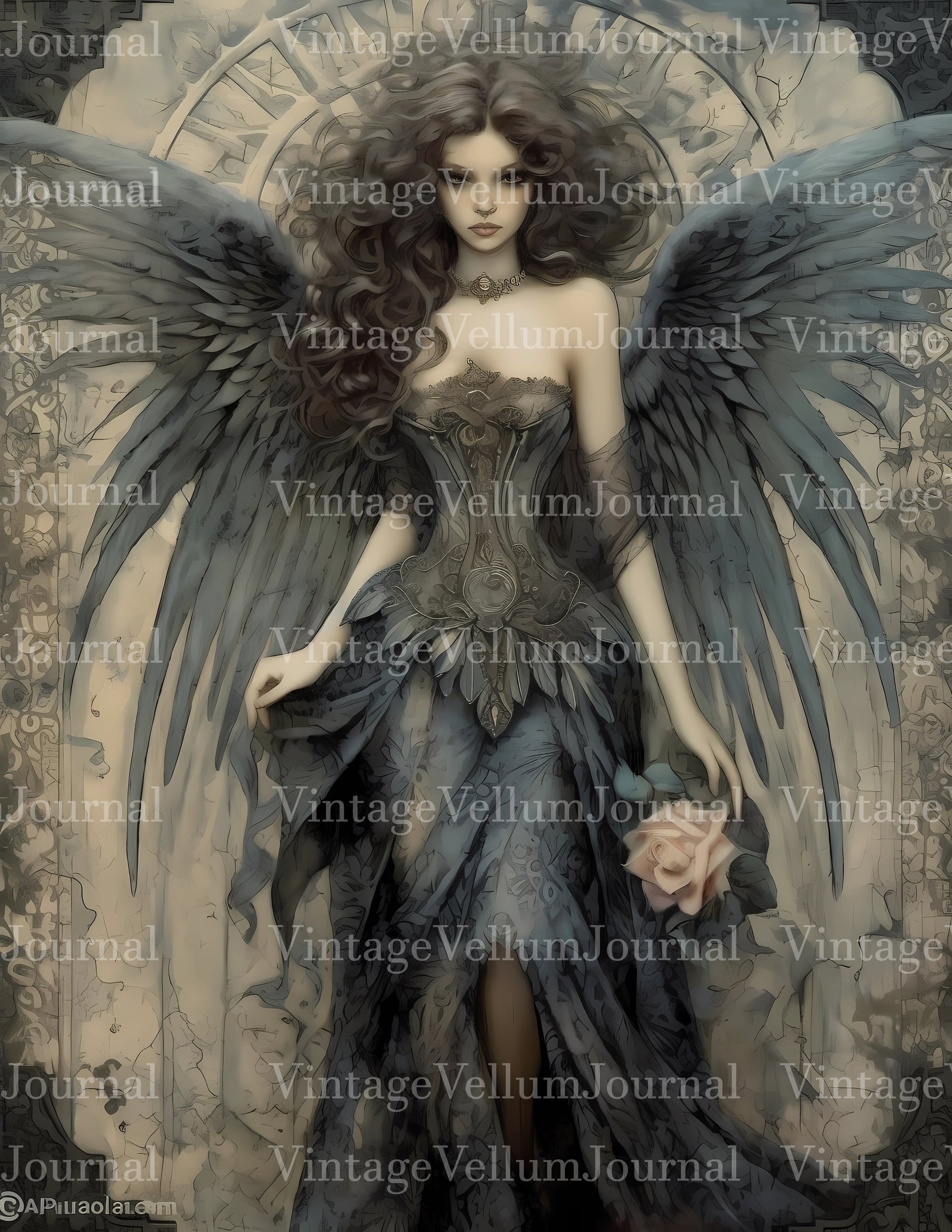 Gothic Angels Junk Journal Pages - CraftNest