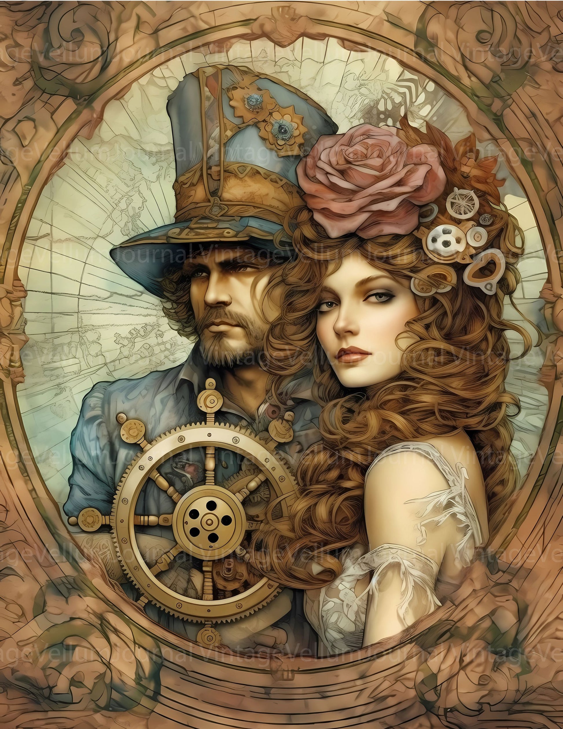 Steampunk Pirates Junk Journal Pages - CraftNest