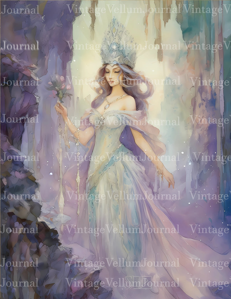 Crystal Princess Junk Journal Pages - CraftNest