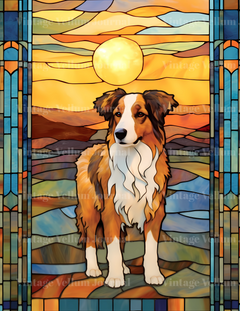 Stained Glass Dogs Junk Journal Pages - CraftNest