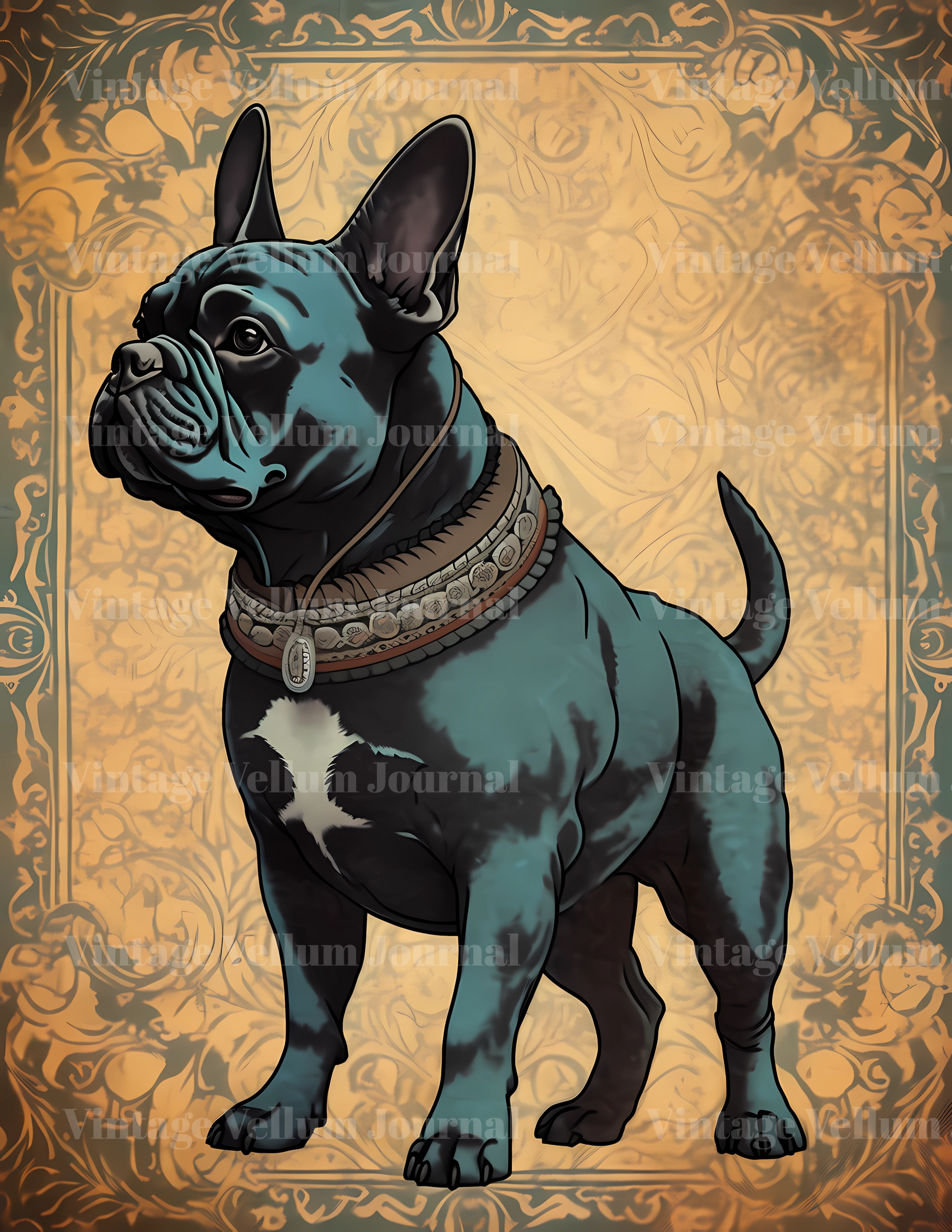 French Bulldogs Junk Journal Pages - CraftNest