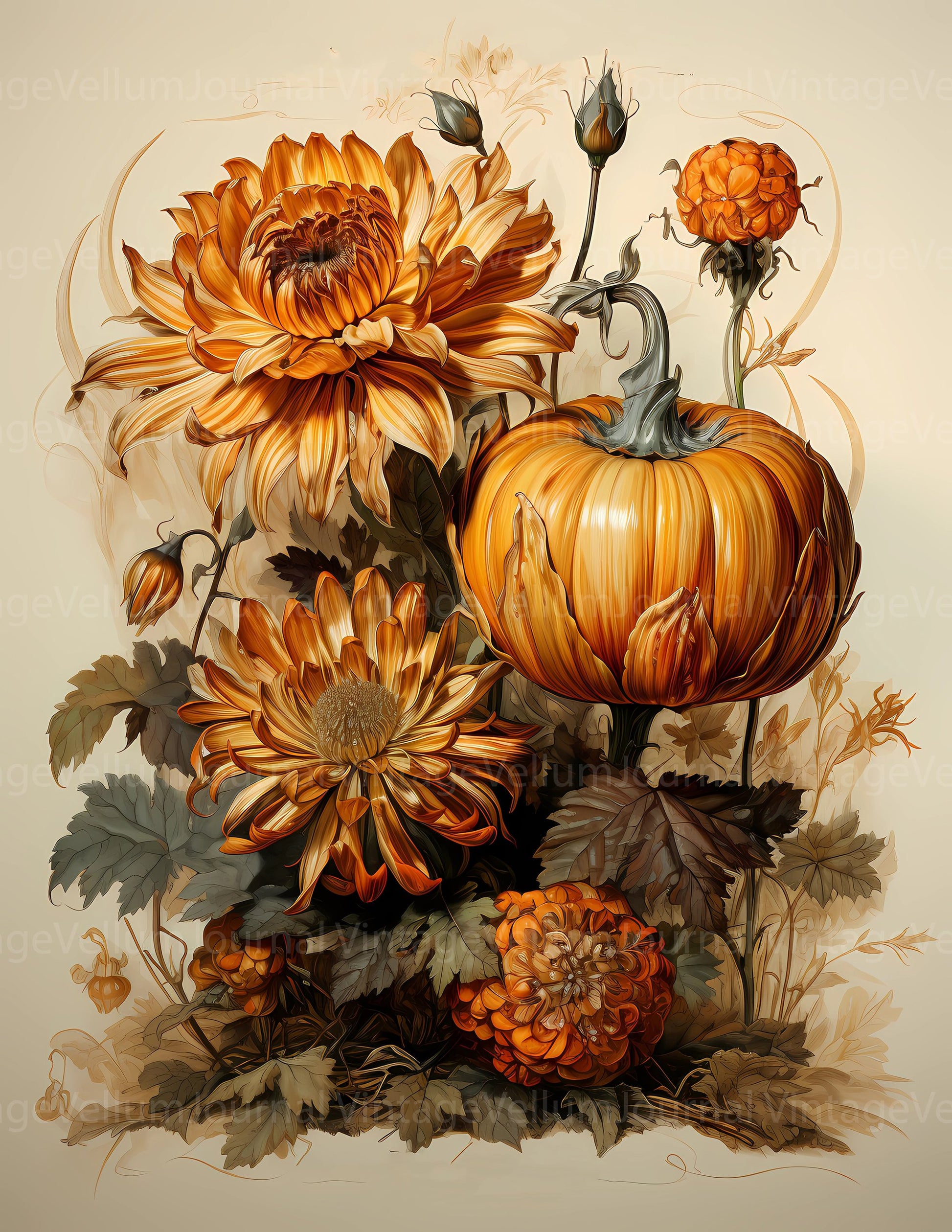 Pumpkin Varieties Junk Journal Pages - CraftNest