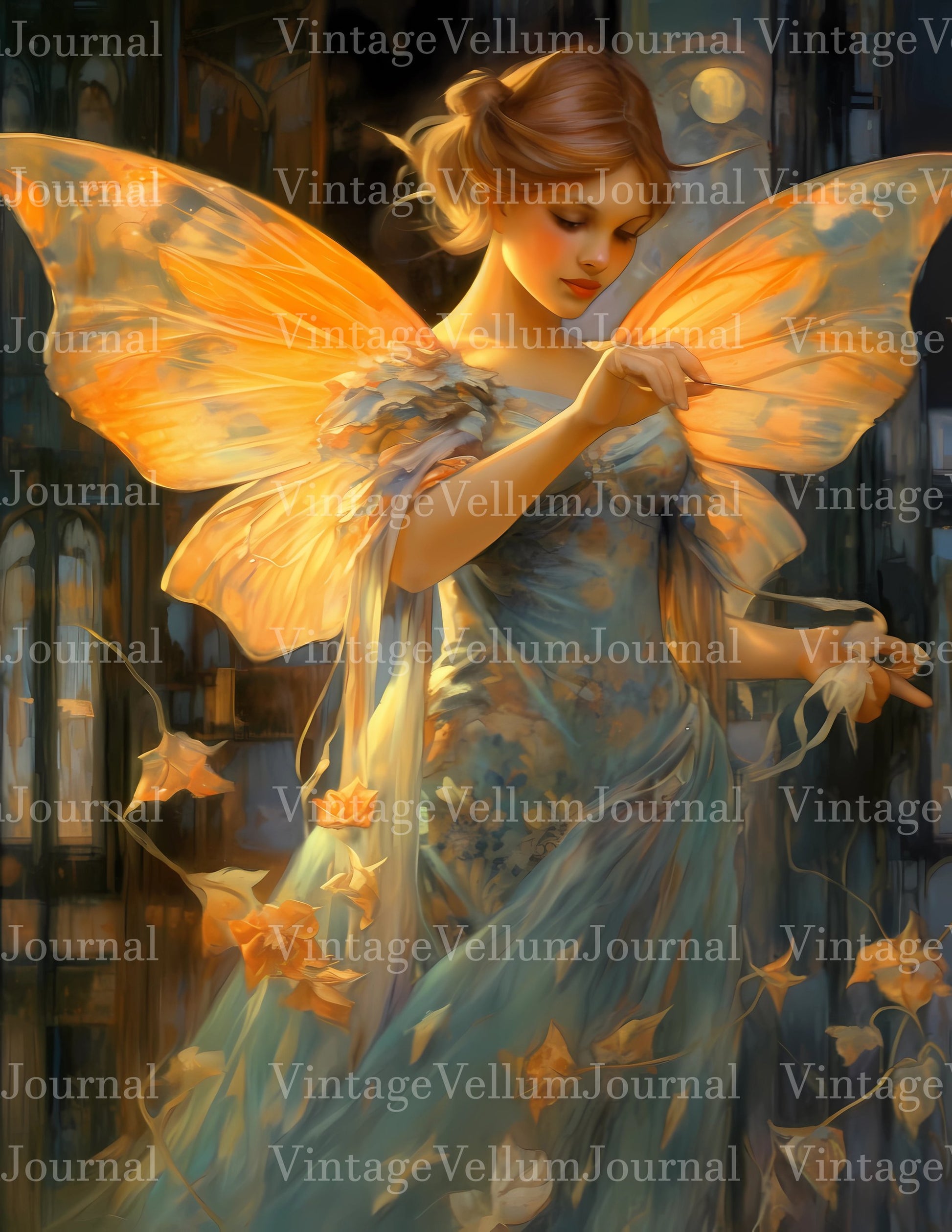 Crystal Fairies Junk Journal Pages - CraftNest - Digital Crafting and Art