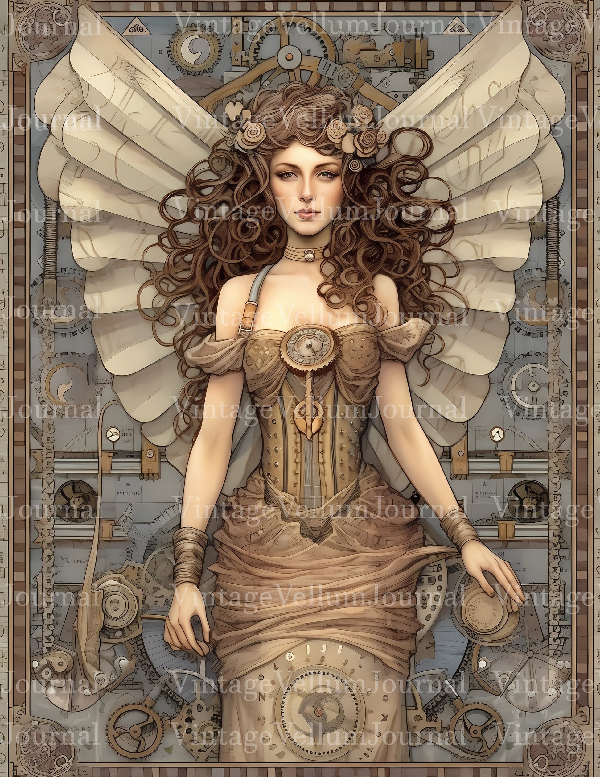 Steampunk Angels Junk Journal Pages - CraftNest