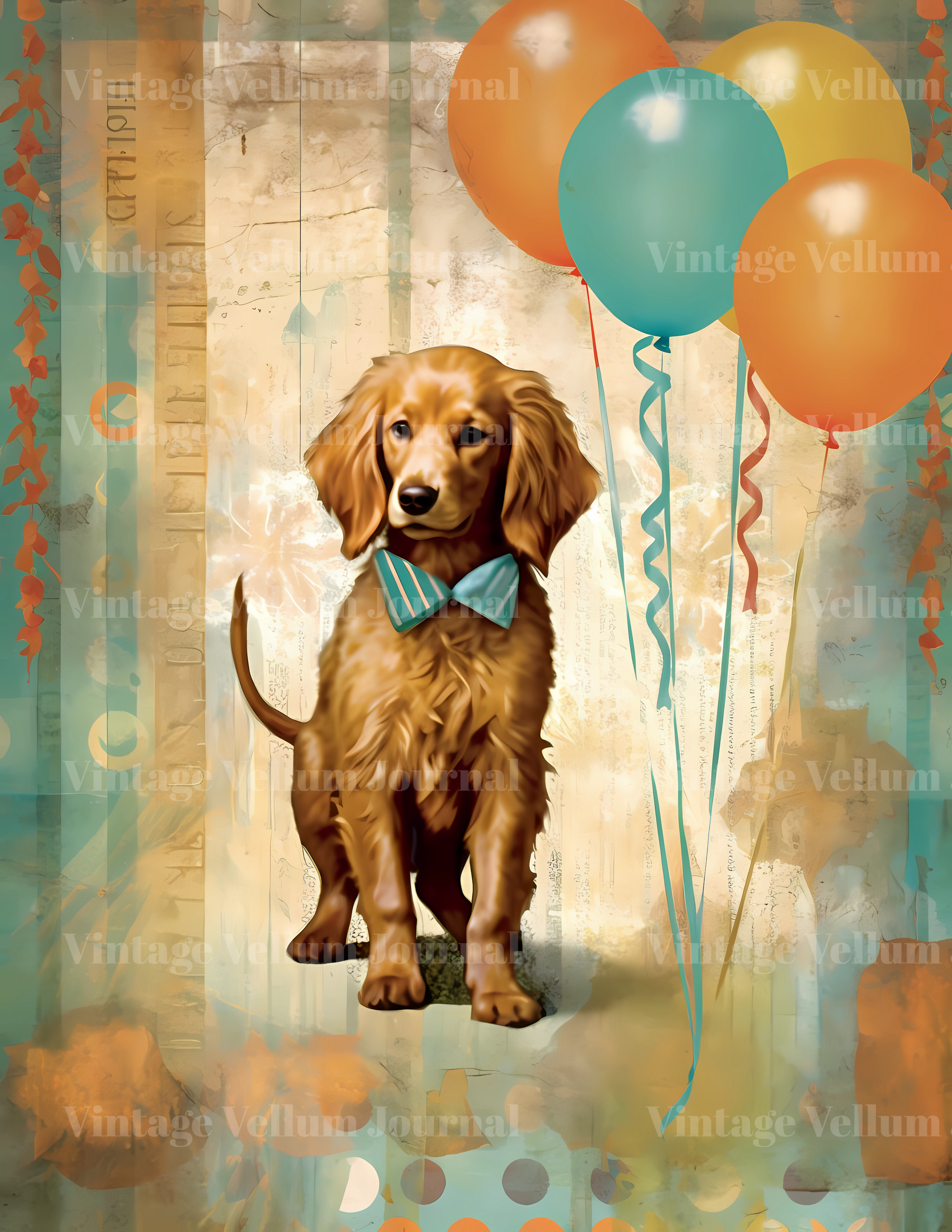 Birthday Dogs Junk Journal Pages - CraftNest