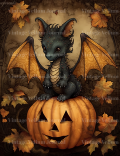 Halloween Dragons Junk Journal Pages - CraftNest