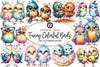 Funny Colorful Birds Clipart Bundle