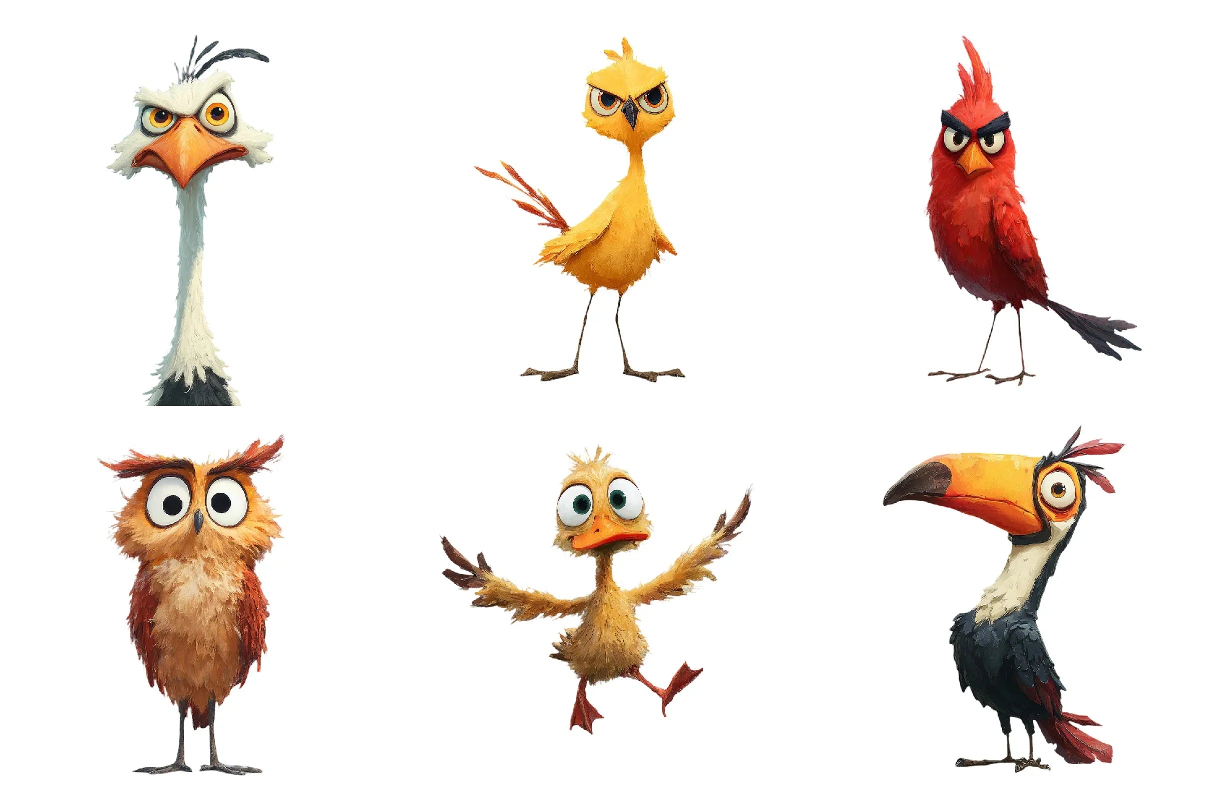 Funny & Cute Birds Clipart Bundle - CraftNest - Digital Crafting and Art