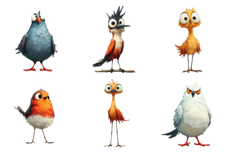 Funny & Cute Birds Clipart Bundle - CraftNest - Digital Crafting and Art