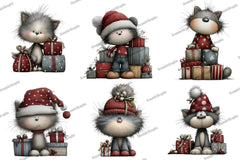 Funny Christmas Cat Clipart Bundle - CraftNest - Digital Crafting and Art