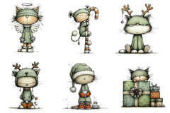 Funny Christmas Cat Clipart Bundle - CraftNest - Digital Crafting and Art