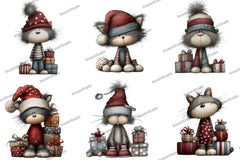Funny Christmas Cat Clipart Bundle - CraftNest - Digital Crafting and Art