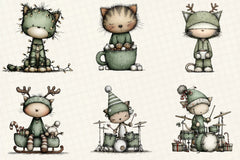 Funny Christmas Cat Clipart Bundle - CraftNest - Digital Crafting and Art