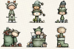 Funny Christmas Cat Clipart Bundle - CraftNest - Digital Crafting and Art