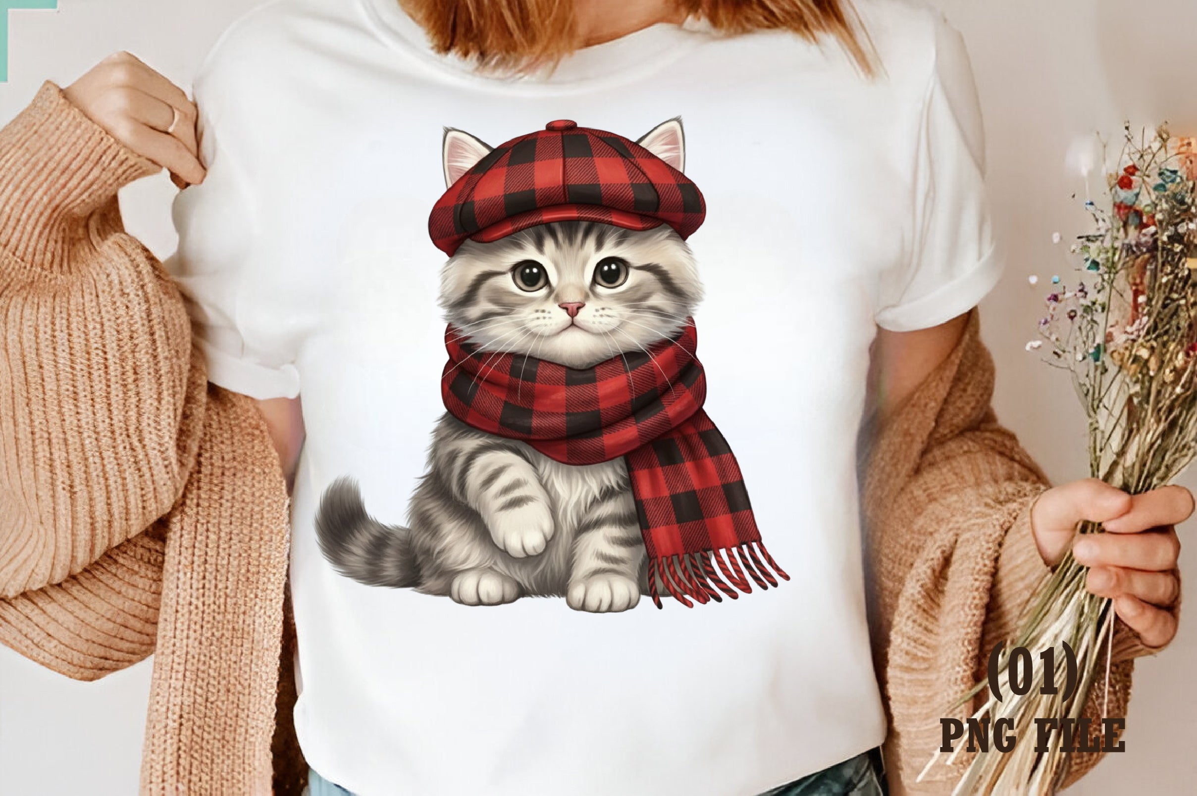 Funny Christmas Cat Clipart Bundle