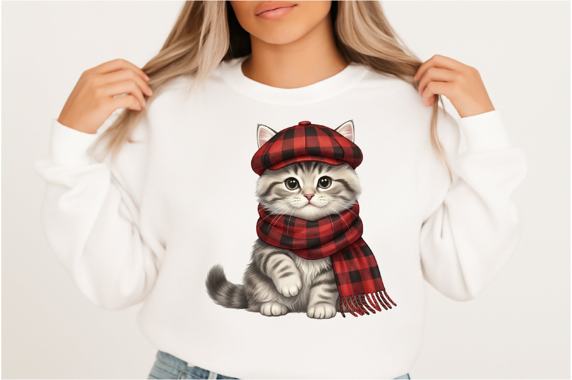 Funny Christmas Cat Clipart Bundle