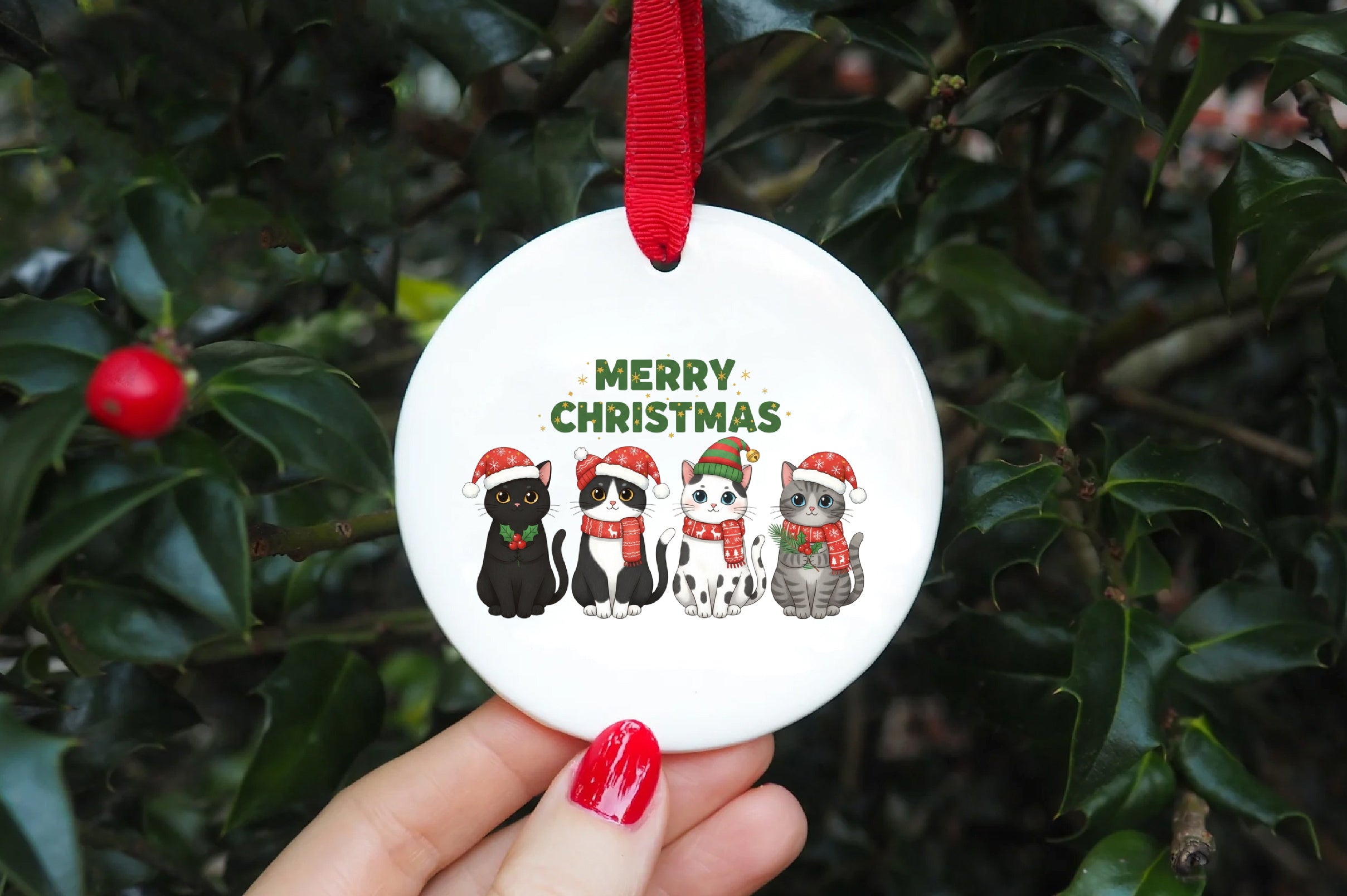 Funny Christmas Cats Clipart Bundle