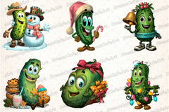 Funny Christmas Cucumber Clipart Bundle - CraftNest - Digital Crafting and Art