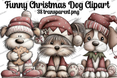Funny Christmas Dog Clipart Bundle - CraftNest - Digital Crafting and Art