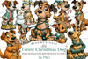 Funny Christmas Dog Clipart Bundle