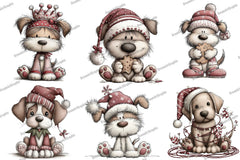 Funny Christmas Dog Clipart Bundle - CraftNest - Digital Crafting and Art