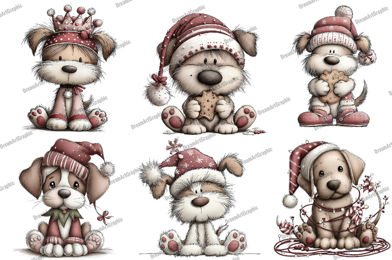 Funny Christmas Dog Clipart Bundle - CraftNest - Digital Crafting and Art