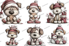 Funny Christmas Dog Clipart Bundle - CraftNest - Digital Crafting and Art