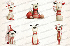 Funny Christmas Dogs Clipart Bundle - CraftNest - Digital Crafting and Art