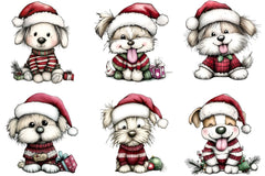 Funny Christmas Dogs Clipart Bundle - CraftNest - Digital Crafting and Art