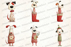 Funny Christmas Dogs Clipart Bundle - CraftNest - Digital Crafting and Art