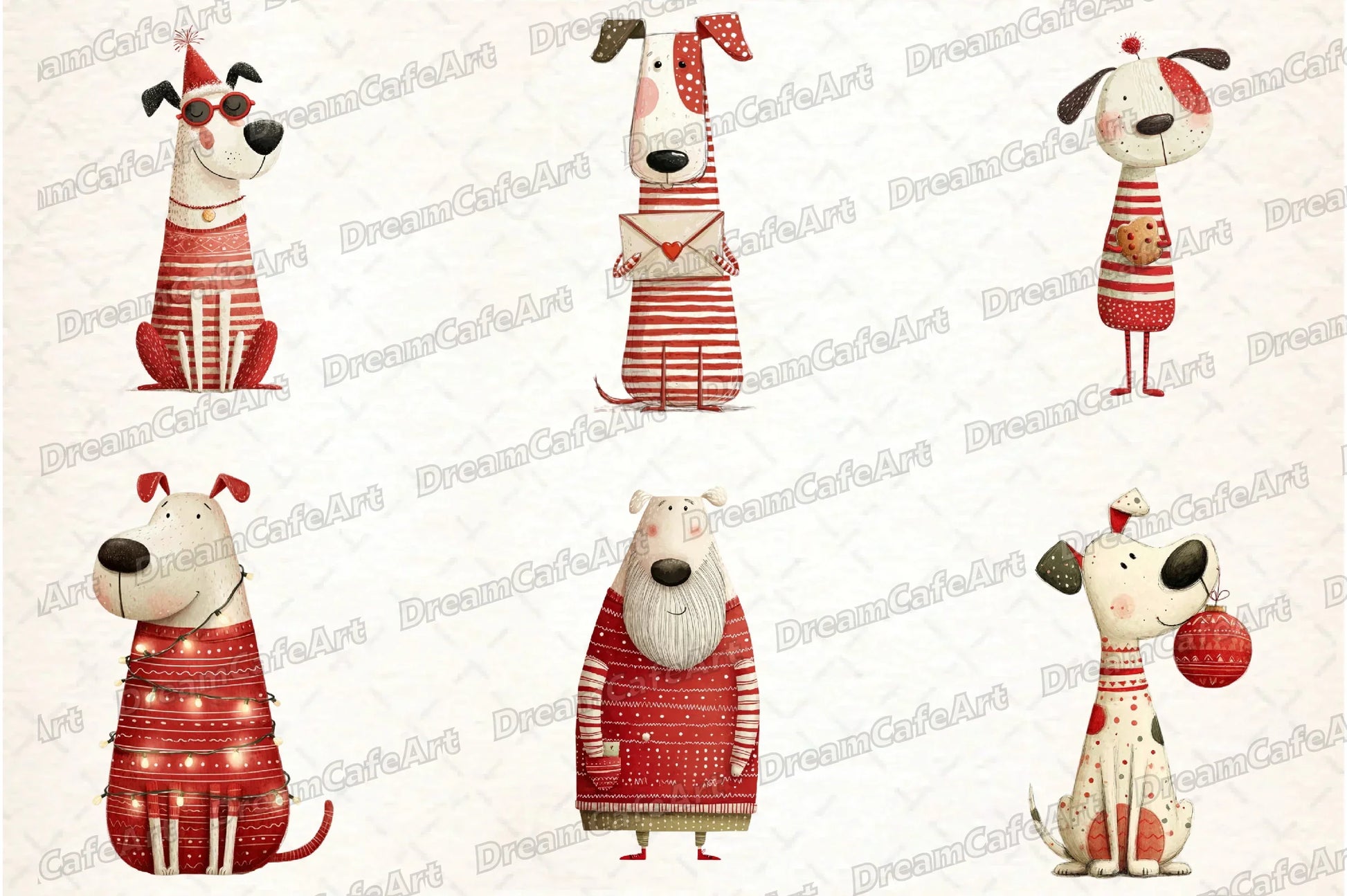 Funny Christmas Dogs Clipart Bundle - CraftNest - Digital Crafting and Art