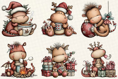 Funny Christmas Dragon Clipart Bundle - CraftNest - Digital Crafting and Art