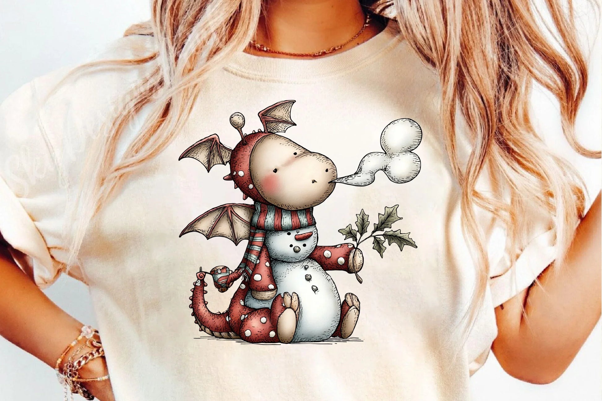 Funny Christmas Dragon Clipart Bundle - CraftNest - Digital Crafting and Art