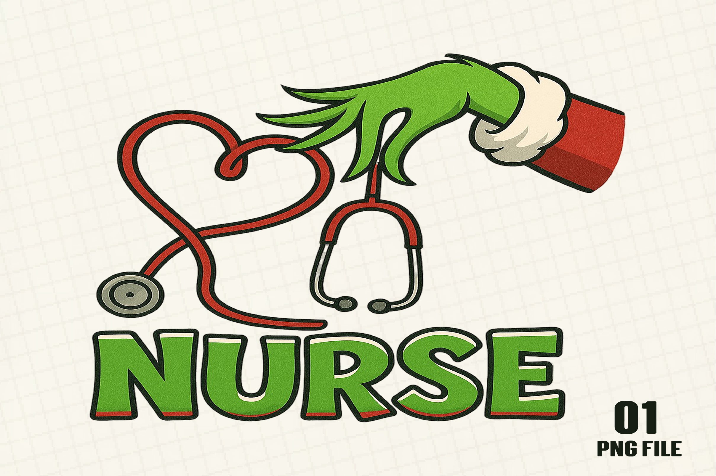 Funny Christmas Nurse Clipart Bundle