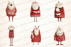 Funny Christmas Santa Clipart Bundle - CraftNest - Digital Crafting and Art