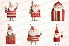 Funny Christmas Santa Clipart Bundle - CraftNest - Digital Crafting and Art