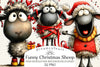 Funny Christmas Sheep Clipart Bundle