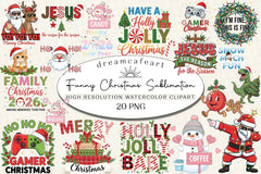Funny Christmas Clipart Bundle - CraftNest - Digital Crafting and Art