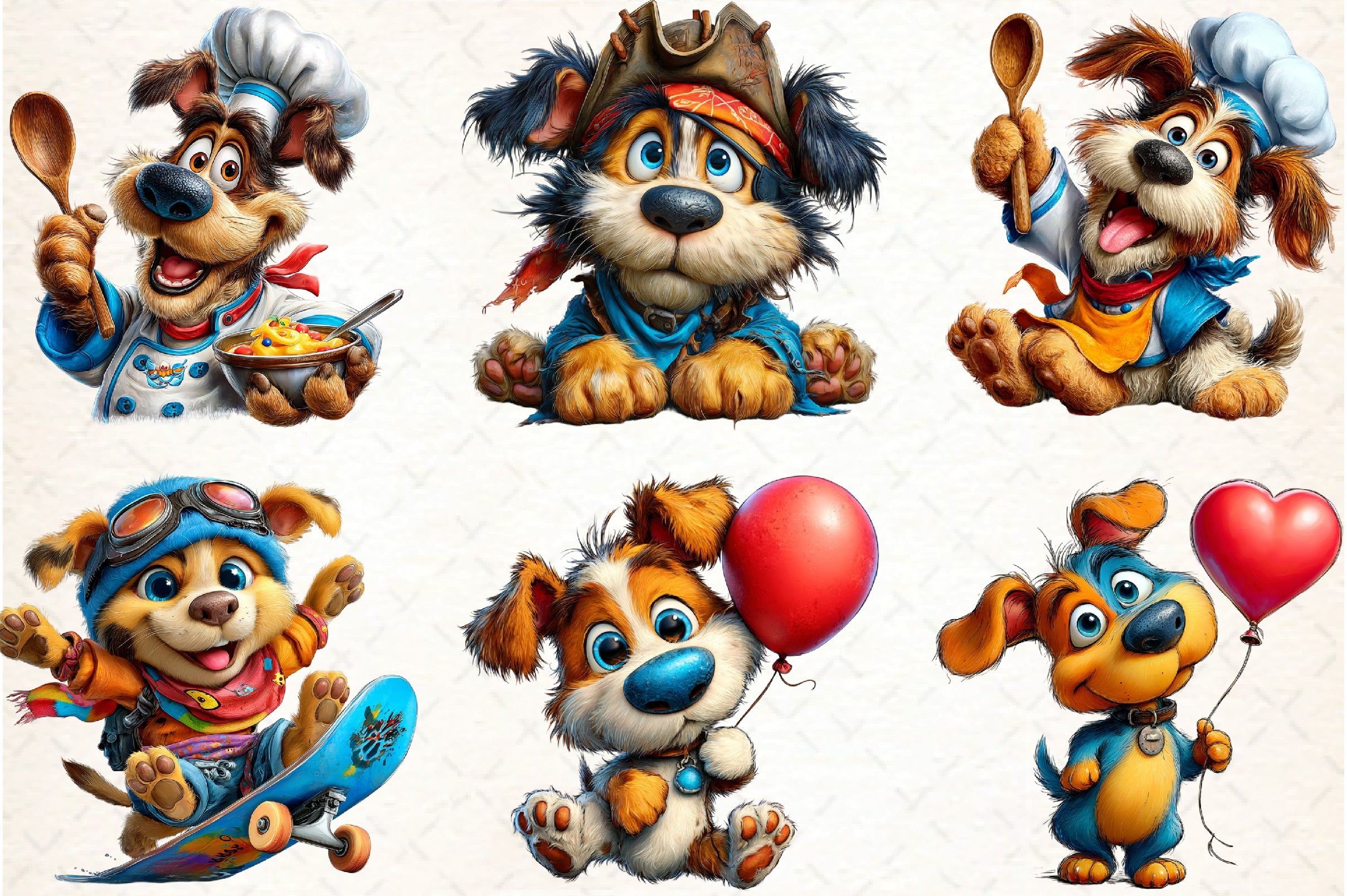 Funny Dog Clipart Bundle