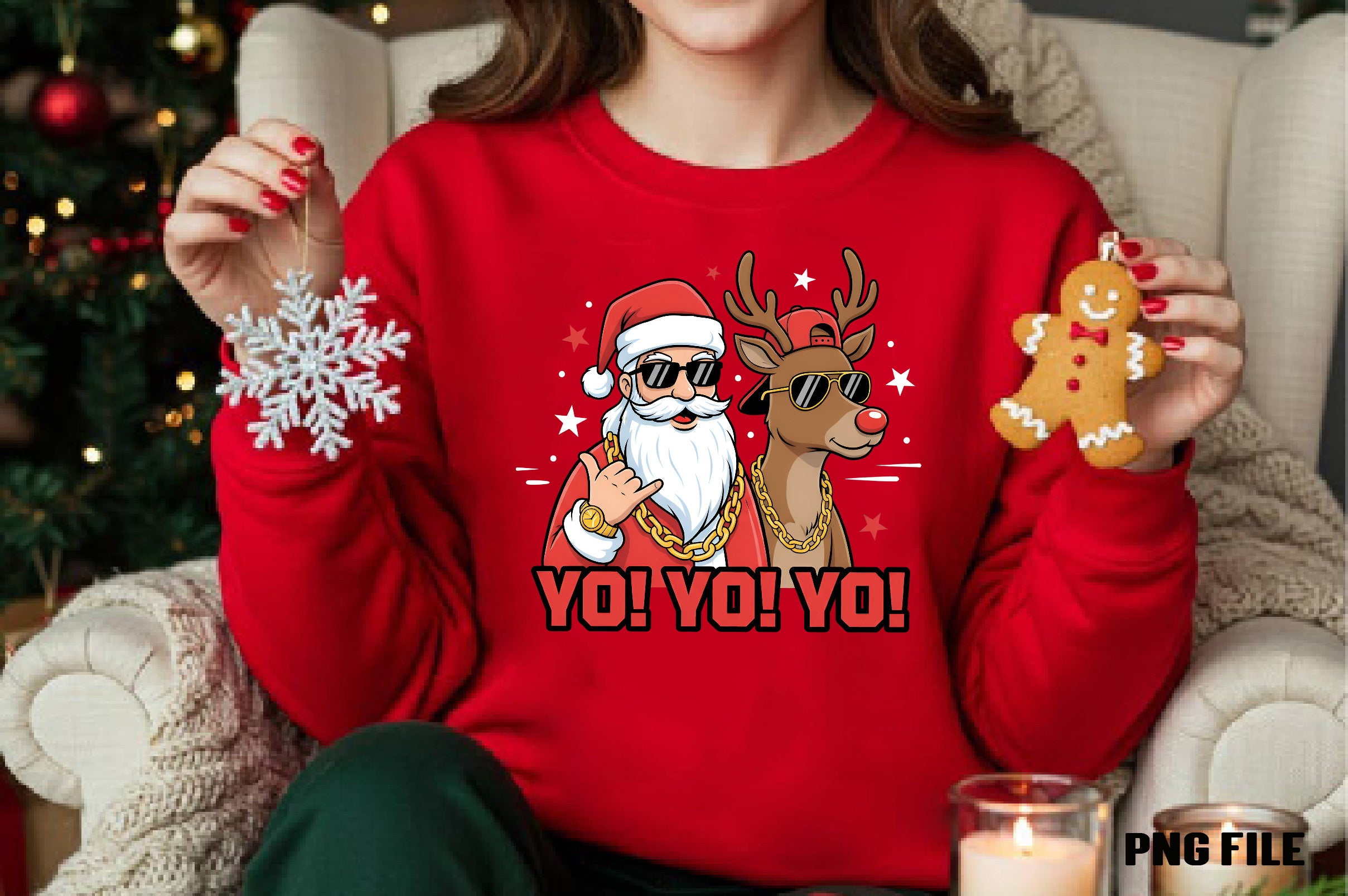 Funny Hip Hop Santa Clipart Bundle