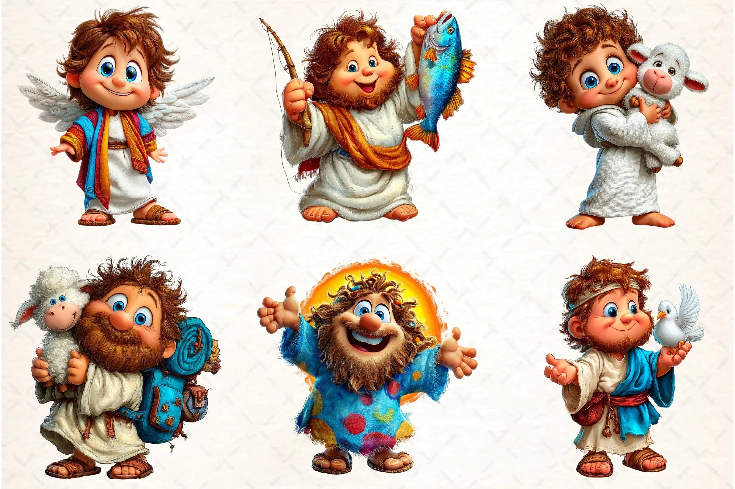 Kawaii Jesus Clipart Bundle - Funny & Cute Designs - CraftNest - Digital Crafting and Art