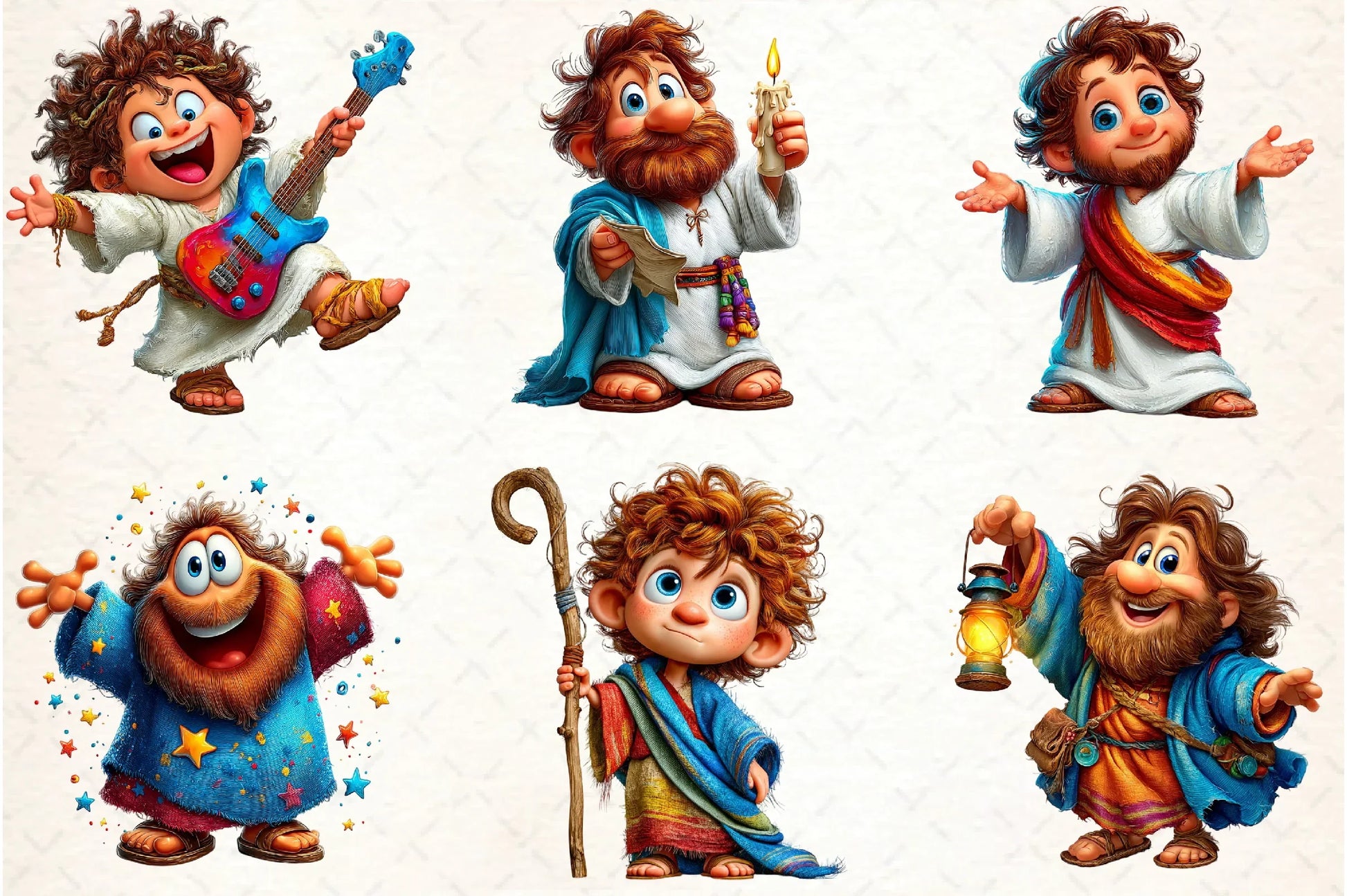Kawaii Jesus Clipart Bundle - Funny & Cute Designs - CraftNest - Digital Crafting and Art