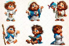Kawaii Jesus Clipart Bundle - Funny & Cute Designs - CraftNest - Digital Crafting and Art