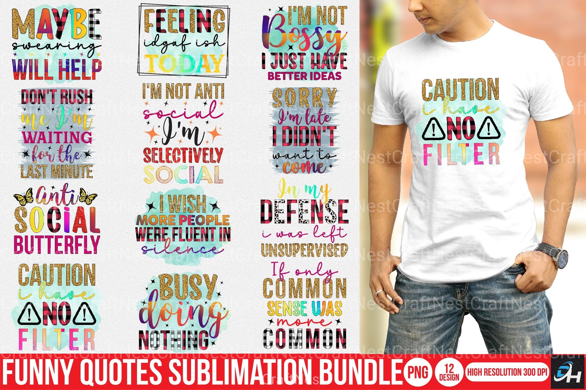 Funny Clipart Bundle for Creative Projects - CraftNest - Digital Crafting and Art