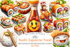 Funny Sushi Japanese Food Clipart Bundle