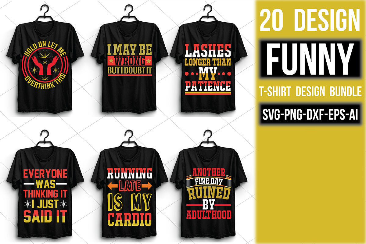 Funny T Shirt Bundle - CraftNest - Digital Crafting and Art