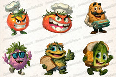 Funny Vegetable Italian Brainrot Clipart Bundle - CraftNest - Digital Crafting and Art
